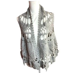 BYPAC Open Weave Cashmere Crochet Vest